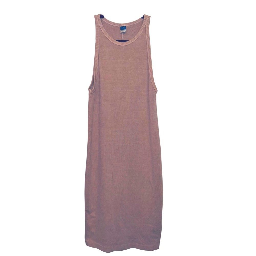 Old Navy Women Medium Ribbed Racerback High Neck Mini Bodycon Dress Mauve